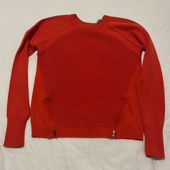 Athleta upland crewneck sweater red orange - Picture 1 of 3